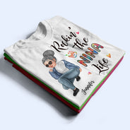Rockin' The Nana Life - Cadeau pour grand-mère, maman - T-shirt personnalisé