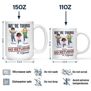 No Returns Or Refunds Funny Chibi Grandkids - Gift For Dad, Mom, Grandma, Grandpa - Personalized Mug