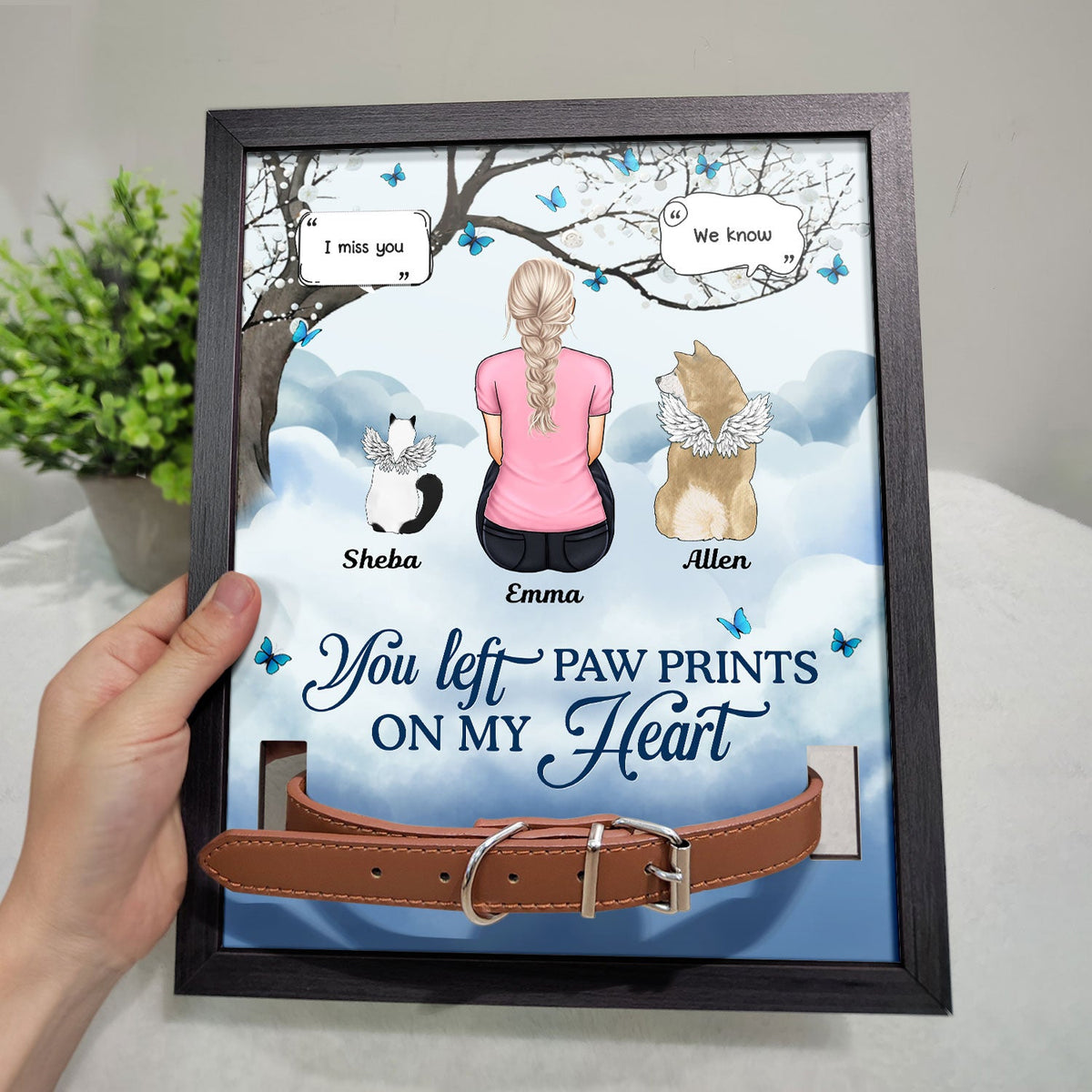 If Love Could Have Saved You - Memorial, Sympathy Gift For Dog Owners, Cat Lovers - Personalized Rectangle Pet Loss Sign, Collar Frame