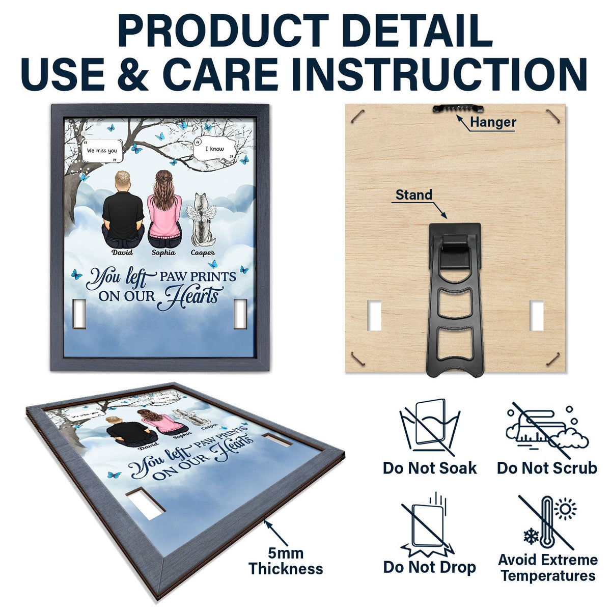 If Love Could Have Saved You - Memorial, Sympathy Gift For Dog Owners, Cat Lovers - Personalized Rectangle Pet Loss Sign, Collar Frame