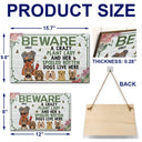 A Crazy Plant Lady & Her Spoiled Rotten Dogs Live Here - Personalized Wood Rectangle Sign
