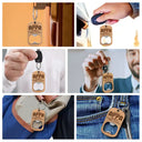 This Grandpa Belongs To Wooden Titles - Personalized Bottle Opener Keychain