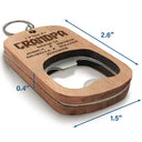 This Grandpa Belongs To Wooden Titles - Personalized Bottle Opener Keychain