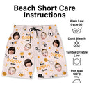 Trophée photo personnalisé « Meilleur papa de tous les temps » - Short de plage unisexe personnalisé