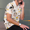 Custom Photo Best Papa Ever Trophy Dad - Personalized Polo Shirt