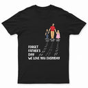 Papa marche avec ses enfants, on t'aime tous les jours - T-shirt personnalisé