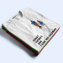 Papa marche avec ses enfants, on t'aime tous les jours - T-shirt personnalisé