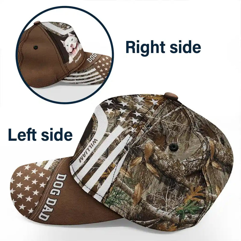Stars And Stripes Dog Dad Pet Father - Personalized Classic Cap