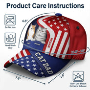 Stars And Stripes Dog Dad Pet Father - Personalized Classic Cap