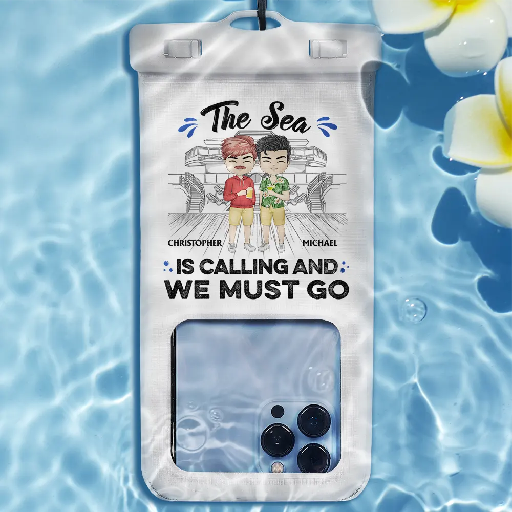 Life Is Better On A Cruise With Best Friends Chibi - Personalized Waterproof Phone Pouch