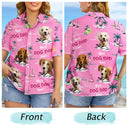 Custom Photo Best Dog Dad Ever Tropical Island - Personalized Hawaiian Shirt