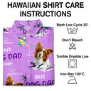 Custom Photo Best Dog Dad Ever Tropical Island - Personalized Hawaiian Shirt