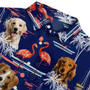 Custom Photo Pets Kids And More Tropical Flamingo - Personalized Hawaiian Shirt