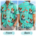 Custom Photo Pets Kids And More Tropical Flamingo - Personalized Hawaiian Shirt