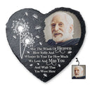 Custom Photo May The Winds Of Heaven Blow Softly - Memorial Gift For Family, Friends, Siblings, Dog Lovers, Cat Lovers - Personalized Heart Memorial Garden Stone
