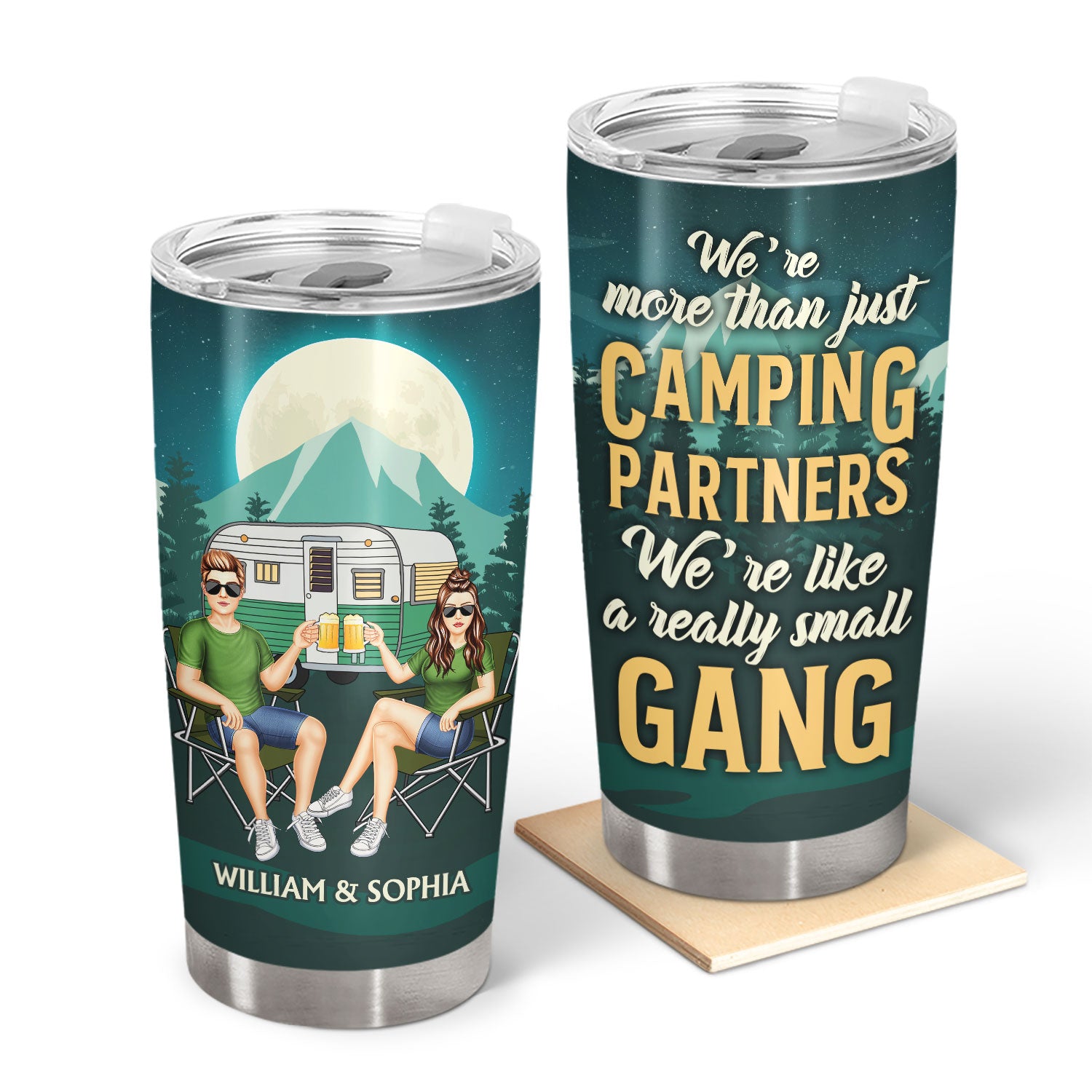 We're More Than Just Camping Partners - Birthday, Loving, Anniversary, Traveling Gift For Spouse, Husband, Wife, Couple - Personalized Tumbler