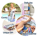 Hubby And Wifey Seasons - Birthday, Anniversary Gift For Spouse, Lover, Husband, Wife, Boyfriend, Girlfriend, Couple - Personalized Custom Beach Towel