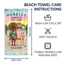 Hubby And Wifey Seasons - Birthday, Anniversary Gift For Spouse, Lover, Husband, Wife, Boyfriend, Girlfriend, Couple - Personalized Custom Beach Towel