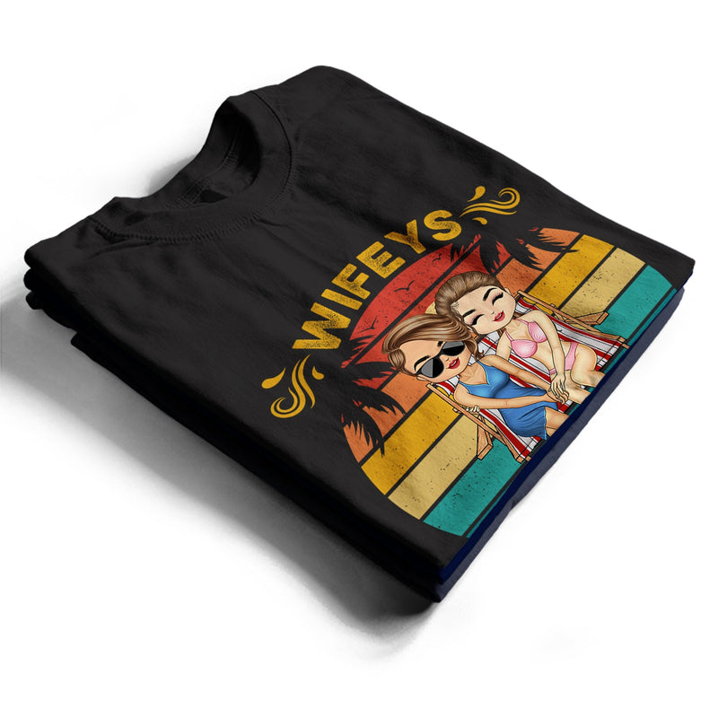 Mari et femme Seasons Beach - Cadeau d'anniversaire pour conjoint, amoureux, mari, femme, petit ami, petite amie, couple - T-shirt personnalisé