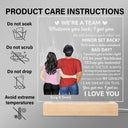 Back Couple The Day I Met You I Have Found The One - Birthday, Loving, Anniversary Gift For Spouse, Husband, Wife, Couple - Personalized 3D Led Light Wooden Base