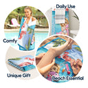 Beach Girl Pool Girl Flamingo Unicorn - Birthday, Anniversary, Travel, Vacation Gift For Woman - Personalized Beach Towel