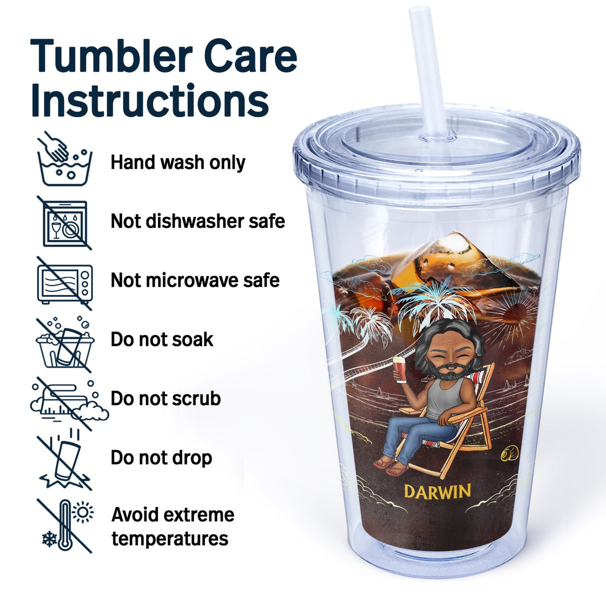 What Day Is Today Who Cares We're Retired - Gift For Parents, Grandparents, Retired, Retirement Gift - Personalized Acrylic Insulated Tumbler With Straw