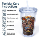 What Day Is Today Who Cares We're Retired - Gift For Parents, Grandparents, Retired, Retirement Gift - Personalized Acrylic Insulated Tumbler With Straw