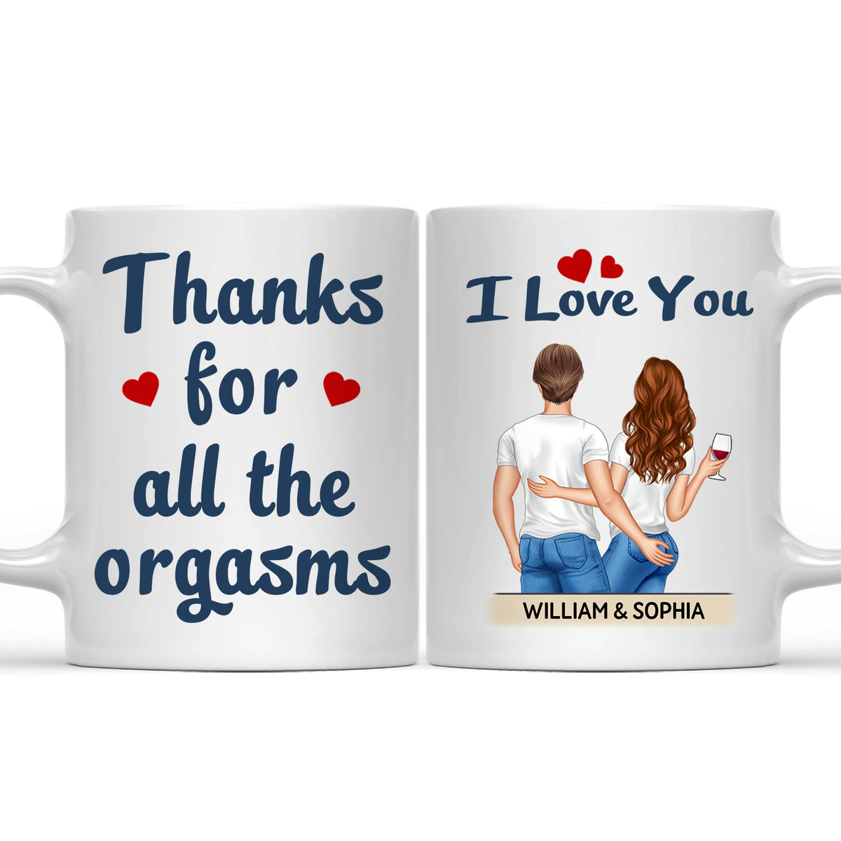 Funny Gift for Him Boyfriend Valentines Day Gift for Him Personalized Gift  Coffee Mug Coffee Cup Thanks for All the Orgasms From Girlfriend 