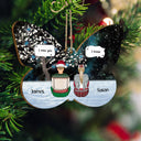 We Miss You - Christmas Memorial Grief Gift - Personalized Custom Shaped Wooden Ornament