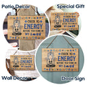 Please Be Mindful Of The Energy You Bring Into This Space - Birthday, Loving Gift For Yourself, Women, Yoga Lovers - Personalized Wood Rectangle Sign