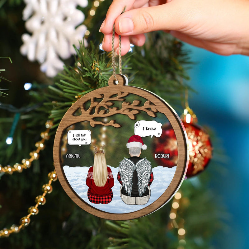 We Miss You - Christmas Memorial Grief Gift - Personalized 2-Layered Mix Ornament