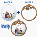 We Miss You - Christmas Memorial Grief Gift - Personalized 2-Layered Mix Ornament