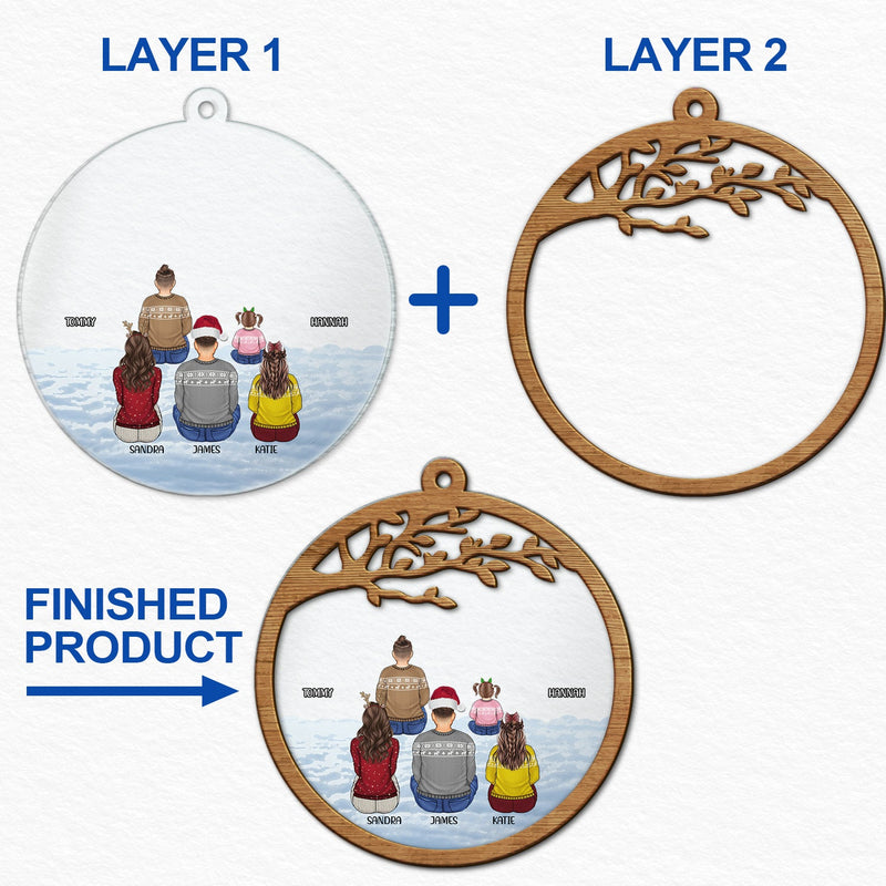 We Miss You - Christmas Memorial Grief Gift - Personalized 2-Layered Mix Ornament