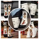 Flat Art - Christmas, Funny Gift For Family, Couple, Dad, Mom, Grandpa, Grandma - Personalized Socks