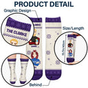 Flat Art - Christmas, Funny Gift For Family, Couple, Dad, Mom, Grandpa, Grandma - Personalized Socks