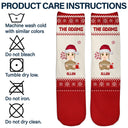 Flat Art - Christmas, Funny Gift For Family, Couple, Dad, Mom, Grandpa, Grandma - Personalized Socks