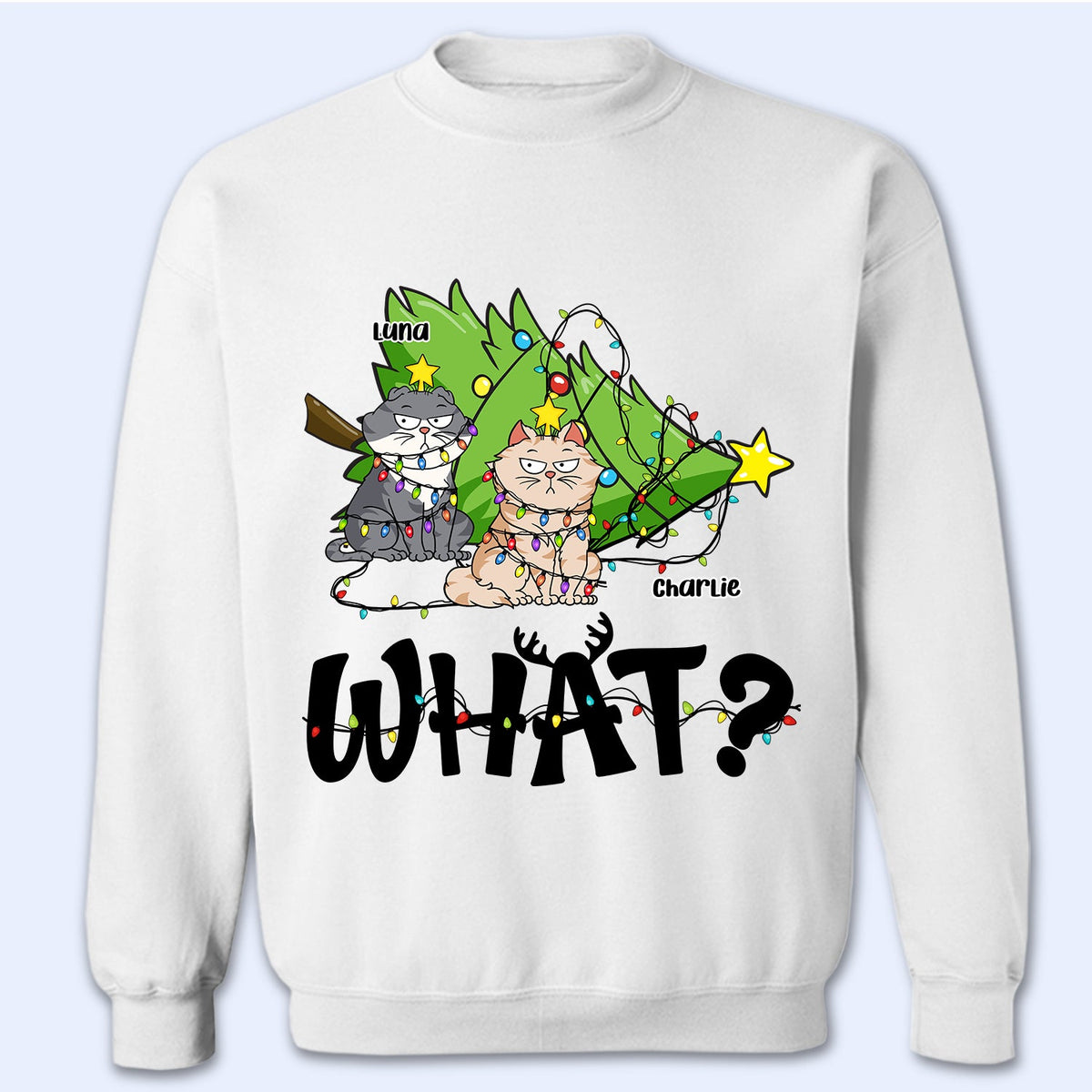 Quoi - Noël, cadeau amusant pour les amoureux des chats - Sweat-shirt personnalisé