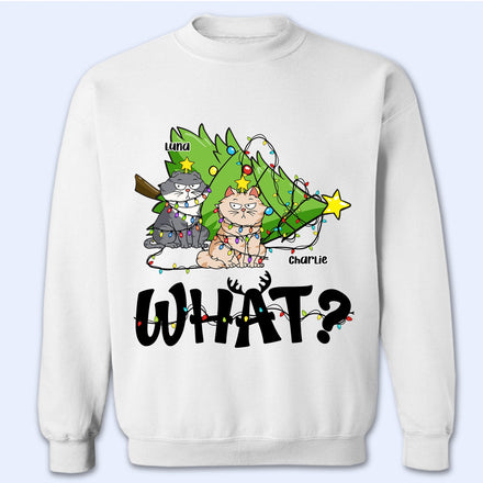 Quoi - Noël, cadeau amusant pour les amoureux des chats - Sweat-shirt personnalisé