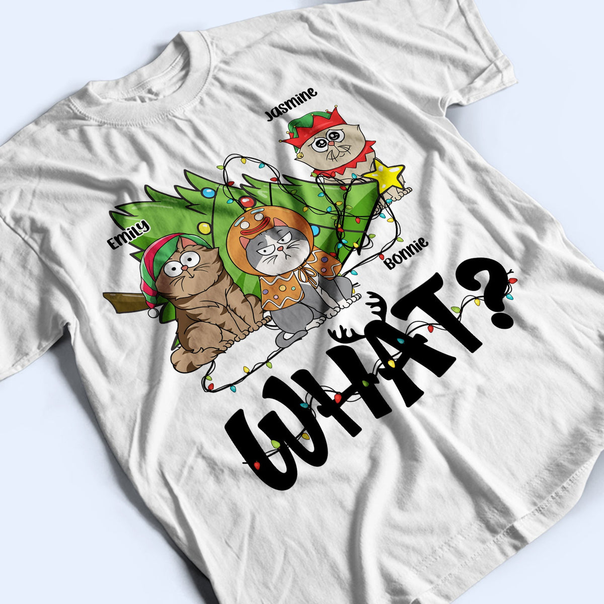 What - Christmas, Funny Gift For Cat Lover - Personalized Sweatshirt