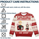 Like Father Like Daughter Oh - Christmas Gift For Dad, Grandpa - Personalized Unisex Ugly Sweater