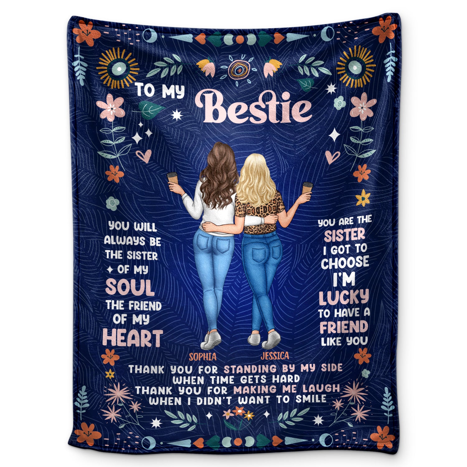 The Friend Of My Heart - Gift For Bestie, Sister, Women - Personalized Fleece Blanket