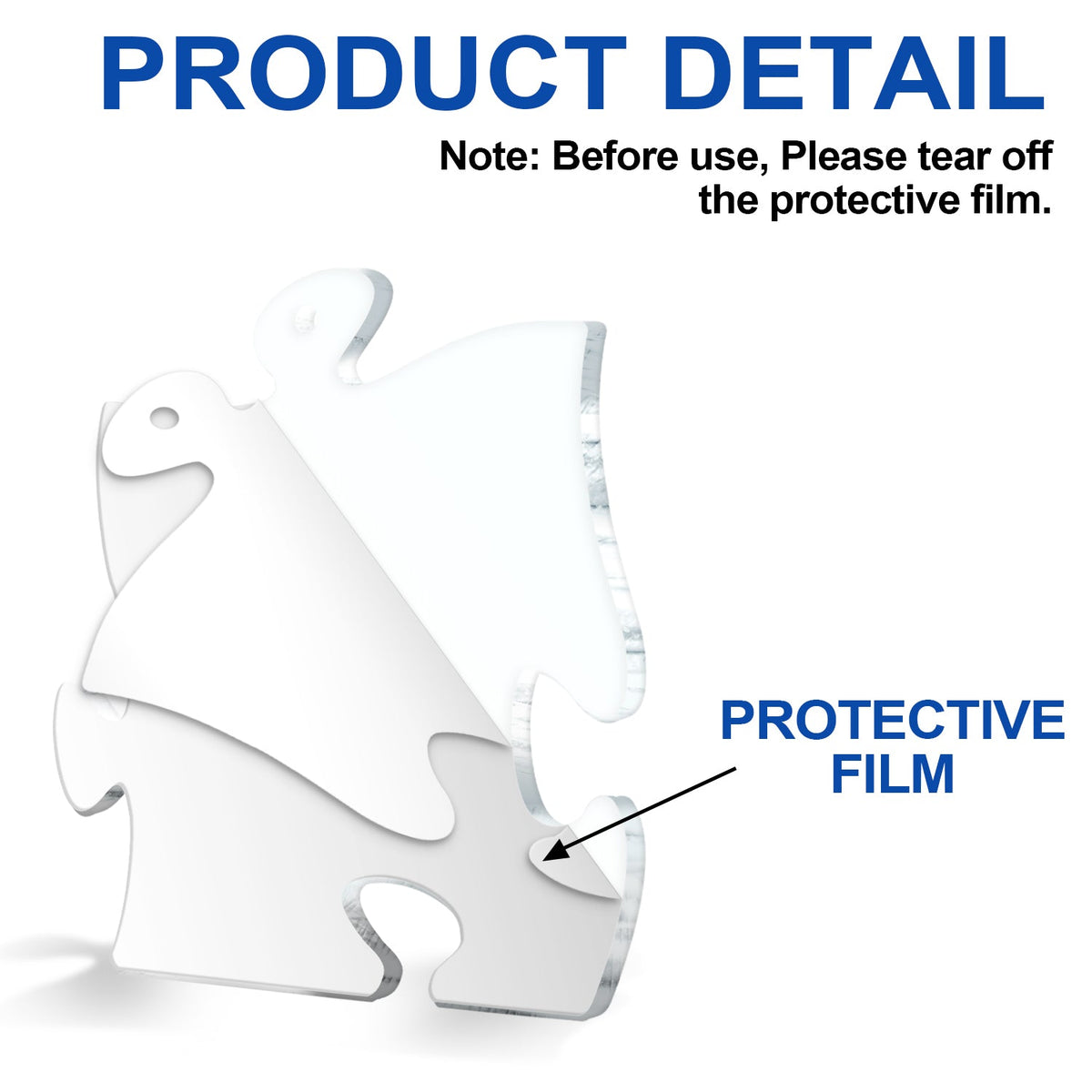 My Missing Piece I Love You Forever And Always - Christmas Gift For Couple, Spouse, Husband, Wife - Personalized Custom Shaped Acrylic Ornament