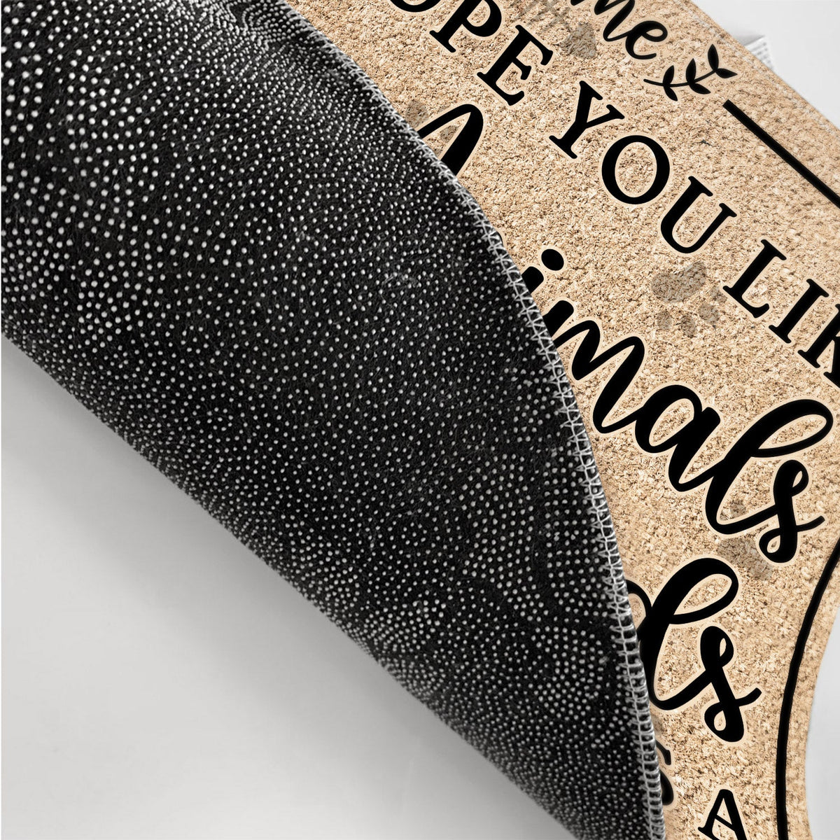 Flat Art Hope You Like Animals And Kids - Anniversary, Birthday, Home Decor Gift For Couple, Family - Personalized Doormat