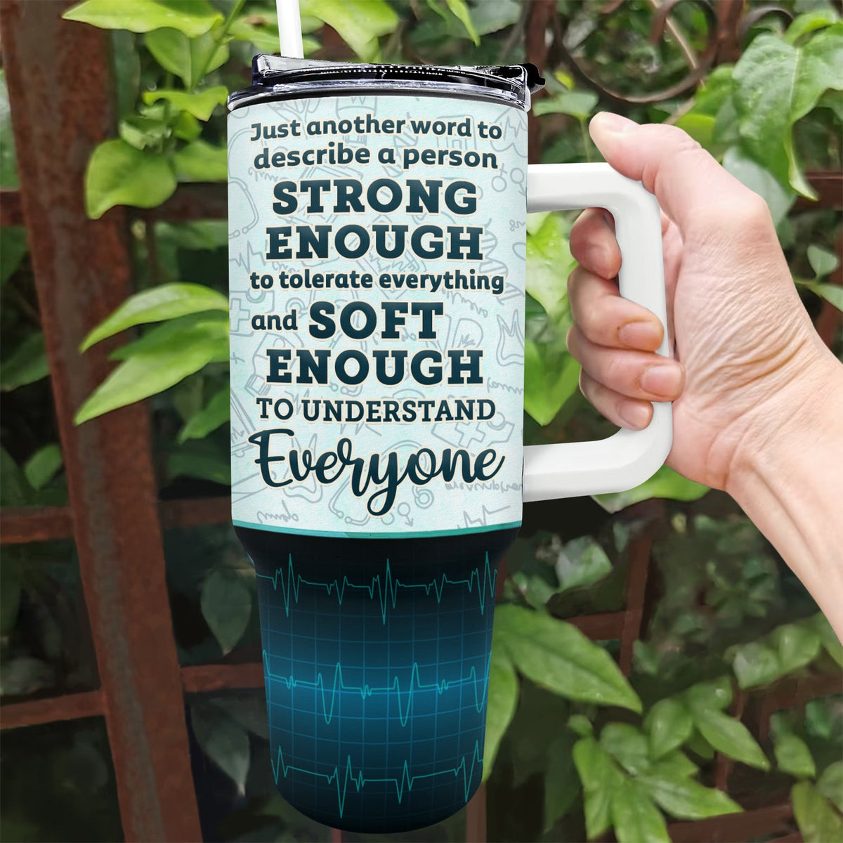 Nurse A Person Strong Enough To Tolerate Everything - Gift For Nurses - Personalized 40oz Tumbler With Straw