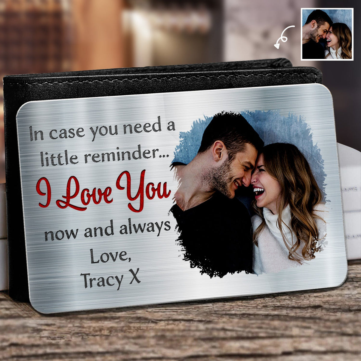 Custom Photo In Case You Need A Little Reminder - Gift For Couples, Hu ...
