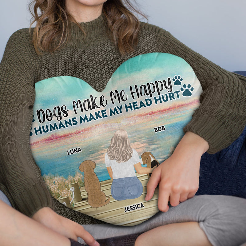 A Bond That Can't Be Broken - Gift For Dog Lovers, Dog Mom, Dog Dad - Personalized Heart Shaped Pillow