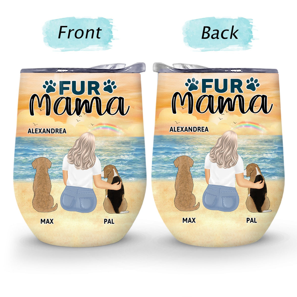 A Bond That Can't Be Broken - Gift For Dog Lovers, Dog Mom, Dog Dad - Personalized Wine Tumbler