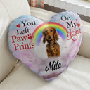 Custom Photo A Piece Of My Heart - Memorial Gift For Cat Lovers, Dog Lovers - Personalized Heart Shaped Pillow