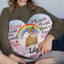 Custom Photo A Piece Of My Heart - Memorial Gift For Cat Lovers, Dog Lovers - Personalized Heart Shaped Pillow