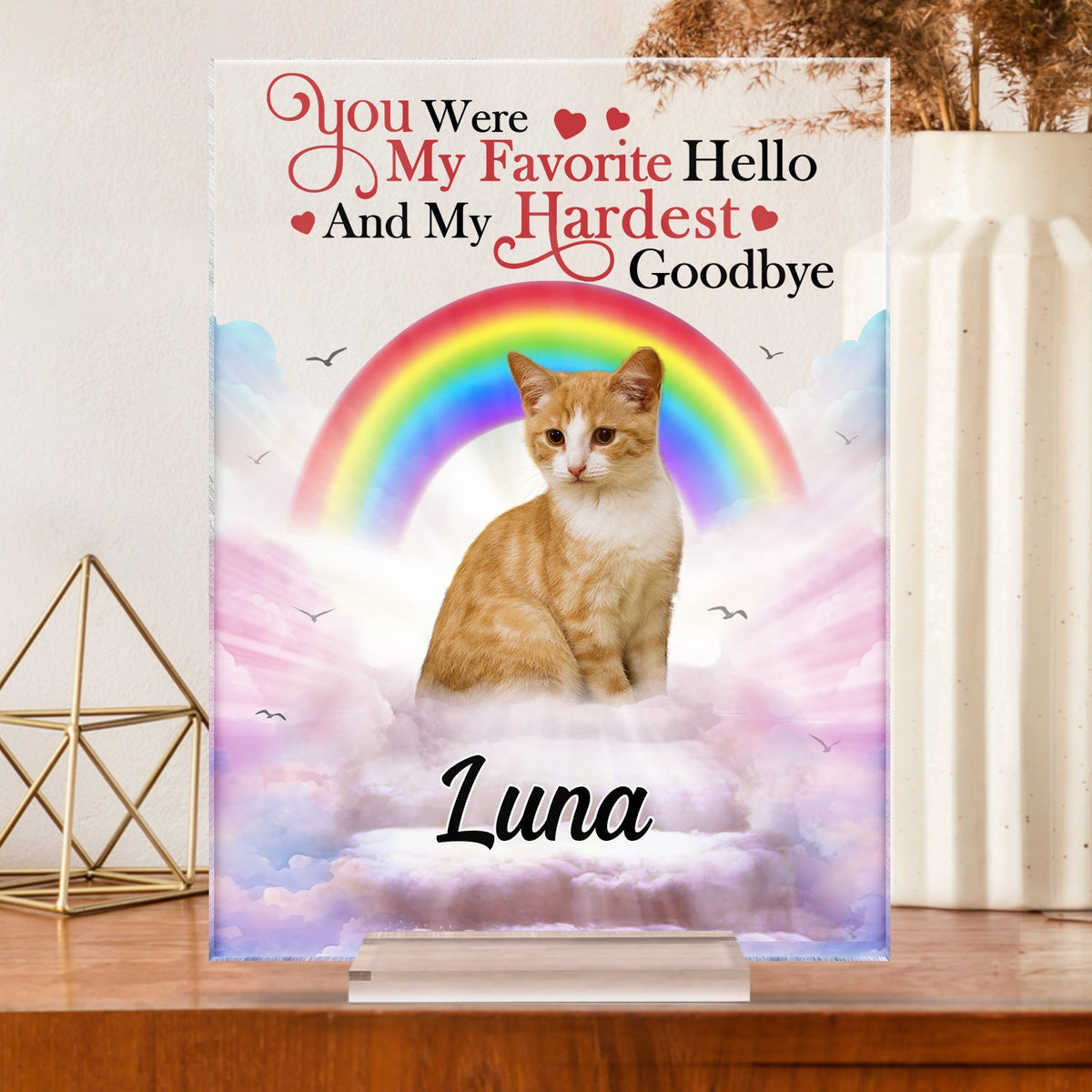 Custom Photo A Piece Of My Heart - Memorial Gift For Cat Lovers, Dog Lovers - Personalized Vertical Rectangle Acrylic Plaque